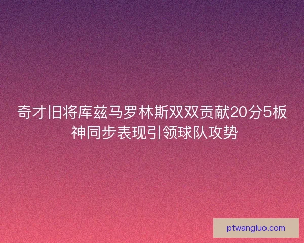 奇才旧将库兹马罗林斯双双贡献20分5板 神同步表现引领球队攻势