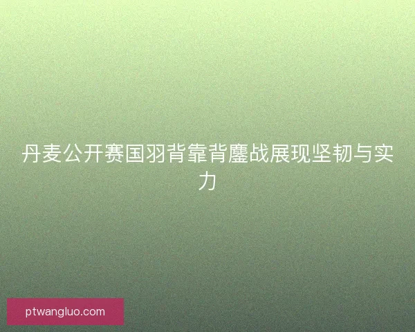 丹麦公开赛国羽背靠背鏖战展现坚韧与实力